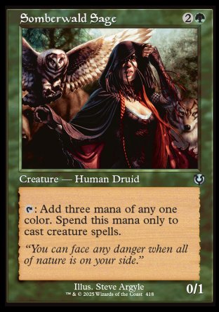 (418) Magic The Gathering Innistrad Remastered: Extras Single: Somberwald Sage Holo Uncommon