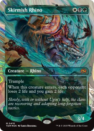 (418) Magic The Gathering Tarkir: Dragonstorm: Extras Single: Skirmish Rhino (V.3)  Mythic