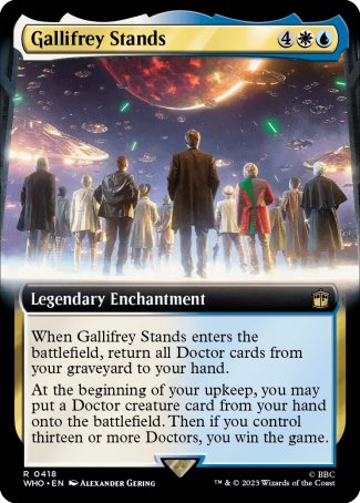 (418) Magic The Gathering Universes Beyond: Doctor Who: Extras Single: Gallifrey Stands (V.1) Holo Rare