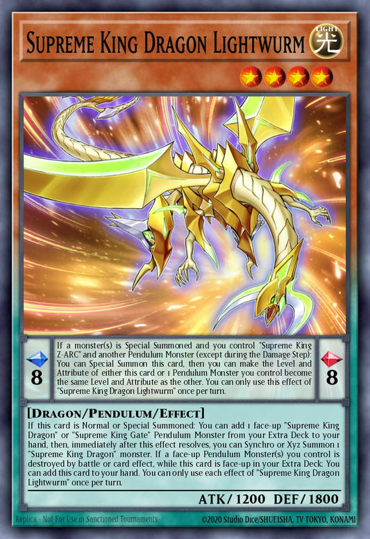 (387) YuGiOh TCG MP24: 25th Anniversary Tin: Dueling Mirrors Single: Supreme King Dragon Lightwurm  Common