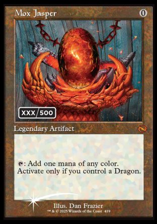 (419) Magic The Gathering Tarkir: Dragonstorm: Extras Single: Mox Jasper (V.2) Holo Mythic