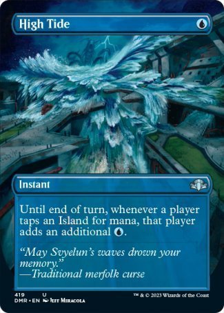 (419) Magic The Gathering Dominaria Remastered: Extras Single: High Tide (V.2) Holo Uncommon