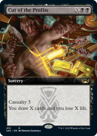 (419) Magic The Gathering Streets of New Capenna: Extras Single: Cut of the Profits Holo Rare