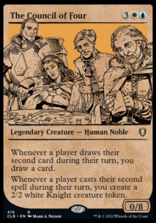 (419) Magic The Gathering Commander Legends: Battle for Baldur's Gate: Extras Single: The Council of Four (V.2) Holo Rare