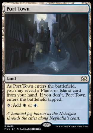 (419) Magic The Gathering Commander: March of the Machine Single: Port Town  Rare