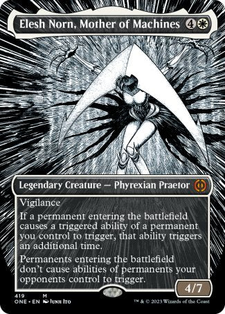(419) Magic The Gathering Phyrexia: All Will Be One: Extras Single: Elesh Norn, Mother of Machines (V.7)  Mythic