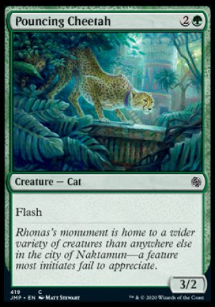 (419) Magic The Gathering Jumpstart Single: Pouncing Cheetah  Common