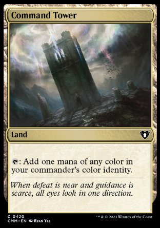 (420) Magic The Gathering Commander Masters Single: Command Tower Holo Common
