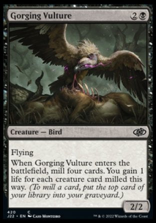 (420) Magic The Gathering Jumpstart 2022 Single: Gorging Vulture  Common