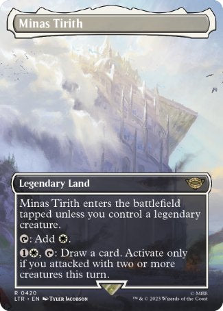 (420) Magic The Gathering The Lord of the Rings: Tales of Middle-earth: Extras Single: Minas Tirith (V.2)  Rare