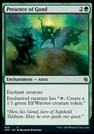 (420) Magic The Gathering Jumpstart Single: Presence of Gond  Common
