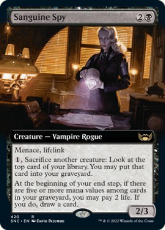 (420) Magic The Gathering Streets of New Capenna: Extras Single: Sanguine Spy Holo Rare