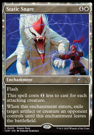 (420) Magic The Gathering Tarkir: Dragonstorm: Promos Single: Static Snare  Uncommon