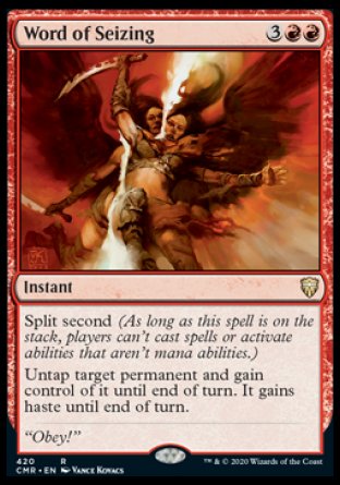 (420/361) Magic The Gathering Commander Legends: Extras Single: Word of Seizing  Rare