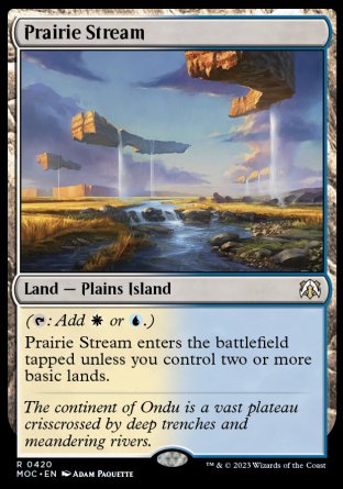 (420) Magic The Gathering Commander: March of the Machine Single: Prairie Stream  Rare