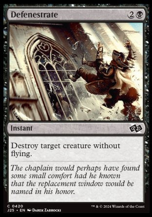 (420) Magic The Gathering Foundations Jumpstart Single: Defenestrate  Common