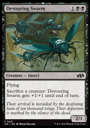 (421) Magic The Gathering Foundations Jumpstart Single: Devouring Swarm  Common