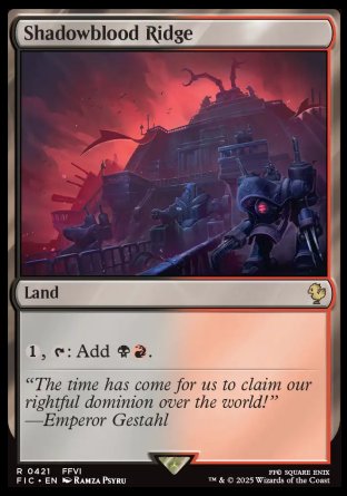 (421) Magic The Gathering Commander: Magic: The Gathering - FINAL FANTASY Single: Shadowblood Ridge  Rare