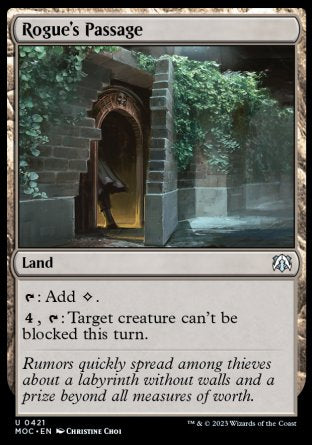 (421) Magic The Gathering Commander: March of the Machine Single: Rogue's Passage  Uncommon