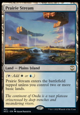 (421) Magic The Gathering Commander: Streets of New Capenna Single: Prairie Stream  Rare