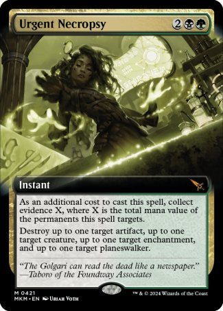 (421) Magic The Gathering Murders at Karlov Manor: Extras Single: Urgent Necropsy  Mythic