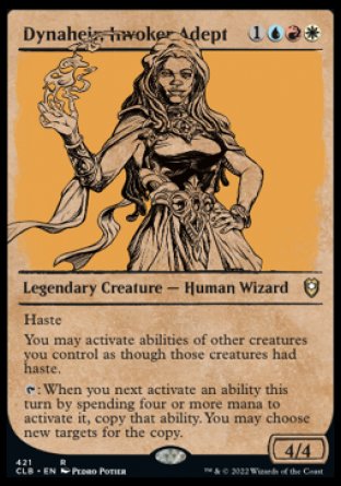 (421) Magic The Gathering Commander Legends: Battle for Baldur's Gate: Extras Single: Dynaheir, Invoker Adept (V.2) Holo Rare