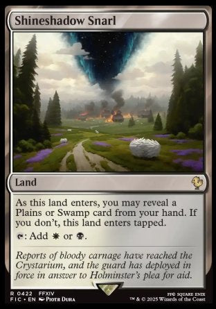 (422) Magic The Gathering Commander: Magic: The Gathering - FINAL FANTASY Single: Shineshadow Snarl  Rare