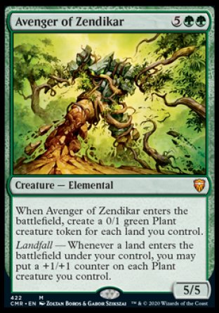 (422/361) Magic The Gathering Commander Legends: Extras Single: Avenger of Zendikar  Mythic