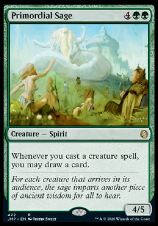 (422) Magic The Gathering Jumpstart Single: Primordial Sage  Rare