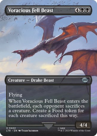(422) Magic The Gathering The Lord of the Rings: Tales of Middle-earth: Extras Single: Voracious Fell Beast Holo Uncommon