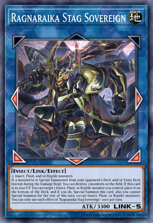 (050) YuGiOh TCG LEDE: Legacy of Destruction Single: Ragnaraika Stag Sovereign (V.2 - Quarter Century Secret Rare)  Quarter Century Secret Rare