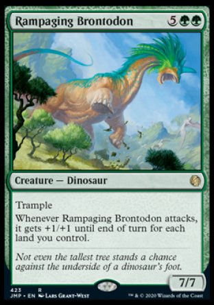 (423) Magic The Gathering Jumpstart Single: Rampaging Brontodon  Rare