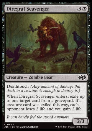 (423) Magic The Gathering Foundations Jumpstart Single: Diregraf Scavenger  Common