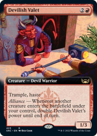 (423) Magic The Gathering Streets of New Capenna: Extras Single: Devilish Valet  Rare