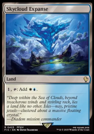 (423) Magic The Gathering Commander: Magic: The Gathering - FINAL FANTASY: Collector's Edition Single: Skycloud Expanse Holo Rare