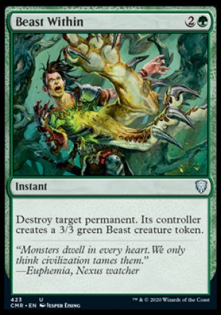 (423/361) Magic The Gathering Commander Legends: Extras Single: Beast Within Holo Uncommon
