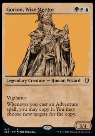 (423) Magic The Gathering Commander Legends: Battle for Baldur's Gate: Extras Single: Gorion, Wise Mentor (V.2) Holo Rare