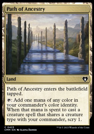 (423) Magic The Gathering Commander Masters Single: Path of Ancestry Holo Common