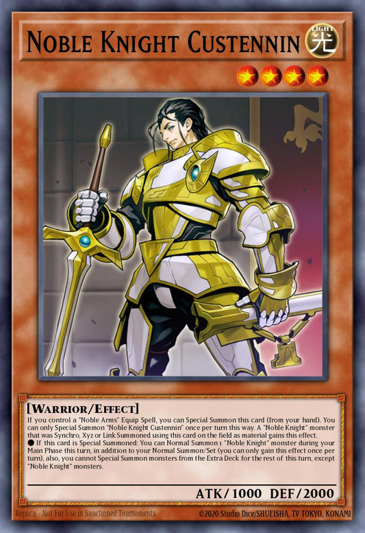 (141) YuGiOh TCG MP19: 2019 Gold Sarcophagus Tin Mega Pack Single: Noble Knight Custennin  Rare