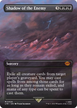 (424) Magic The Gathering The Lord of the Rings: Tales of Middle-earth: Extras Single: Shadow of the Enemy Holo Mythic
