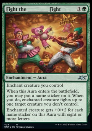 (424) Magic The Gathering Unfinity: Extras Single: Fight the _____ Fight Holo Uncommon