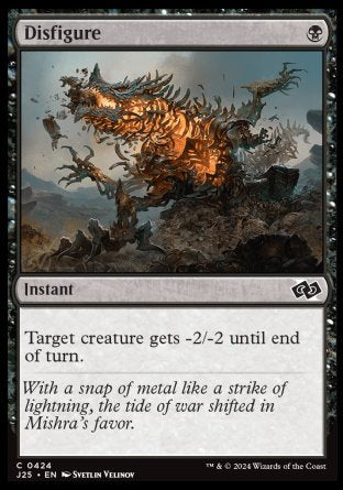 (424) Magic The Gathering Foundations Jumpstart Single: Disfigure  Common