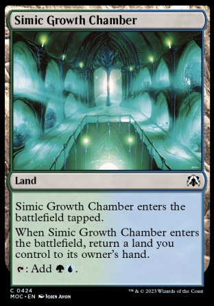 (424) Magic The Gathering Commander: March of the Machine Single: Simic Growth Chamber  Common
