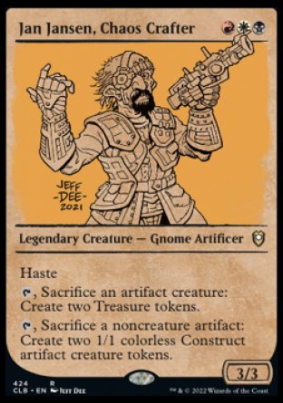 (424) Magic The Gathering Commander Legends: Battle for Baldur's Gate: Extras Single: Jan Jansen, Chaos Crafter (V.2)  Rare