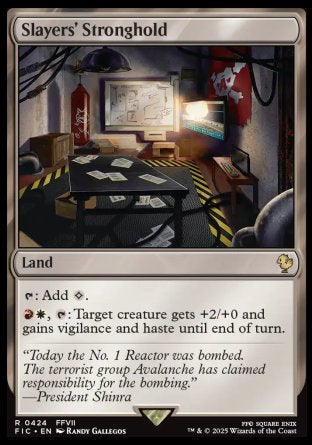 (424) Magic The Gathering Commander: Magic: The Gathering - FINAL FANTASY: Collector's Edition Single: Slayers' Stronghold Holo Rare