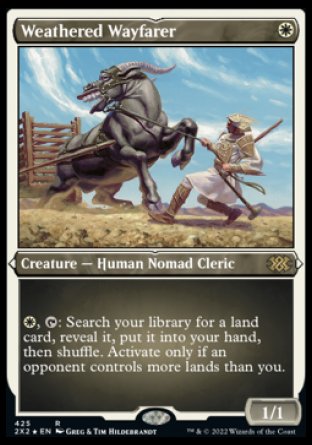 (425) Magic The Gathering Double Masters 2022: Extras Single: Weathered Wayfarer Holo Rare