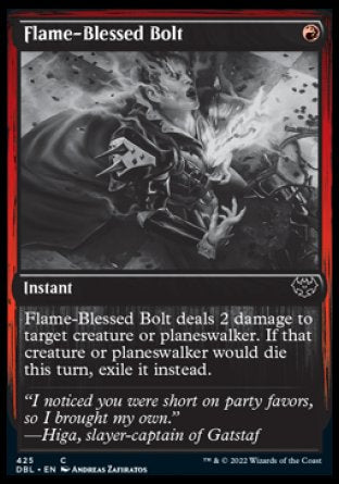(425) Magic The Gathering Innistrad: Double Feature Single: Flame-Blessed Bolt  Common