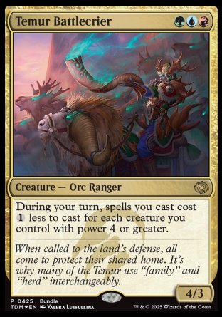 (425) Magic The Gathering Tarkir: Dragonstorm: Promos Single: Temur Battlecrier (V.3)  Holo Rare