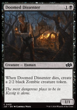 (425) Magic The Gathering Foundations Jumpstart Single: Doomed Dissenter  Common