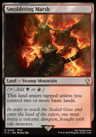 (425) Magic The Gathering Commander: Magic: The Gathering - FINAL FANTASY Single: Smoldering Marsh  Rare